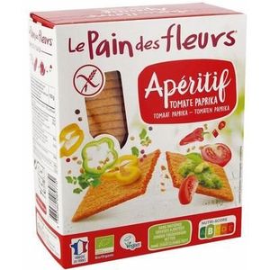 Pain Des Fleurs Aperitif crackers tomaat/paprika bio 150g