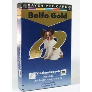 Bolfo druppels hond tot 4kg 2pip 2X0.4
