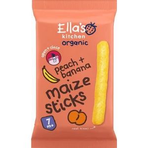 Ella's Kitchen Maize sticks peach banana 7+ maanden bio 16g