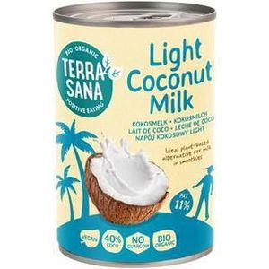 Terrasana Kokosmelk light 11% vet bio 400ml