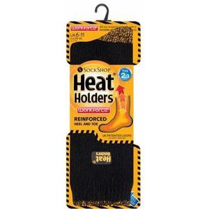 Heat Holders Mens workforce socks maat 6-11 black 1paar