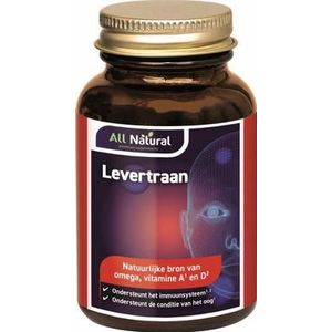 All Natural Levertraan vitamine a & d 100ca