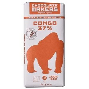 Chocolatemakers Gorilla melk 37% bio 80g