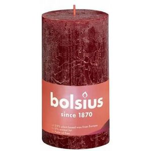 Bolsius Rustiekkaars shine 130/68 velvet red 1st