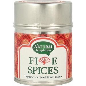 Nat Temptation Five spices blikje natural spices bio 50g