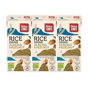 Lima Rice drink hazelnoot-amandel 200ml bio 3st