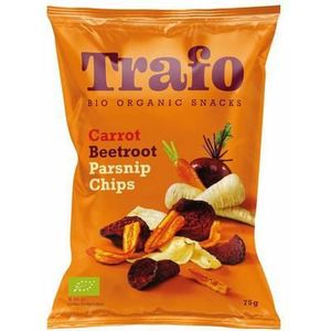 Trafo Groente chips wortel pastinaak rode biet 75g