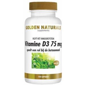 Golden Naturals Vit D3 75mcg 120sg