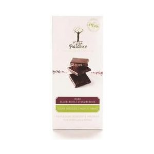 Balance Choco stevia tablet puur bosbes 85g