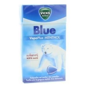 Vicks Blue menthol suikervrij box 40g