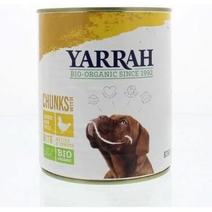 Yarrah Hond brokjes kip in saus bio 820g