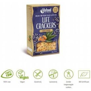 Lifefood Life crackers chia hennep raw bio 90g