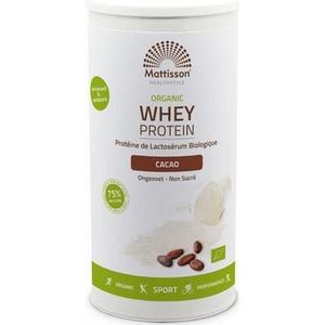 Mattisson Wei whey proteine cacao 75% bio 450g