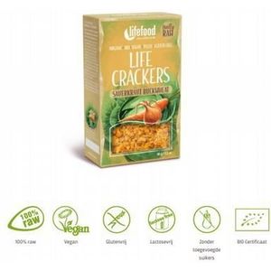 Lifefood Life crackers zuurkool boekweit raw bio 90g