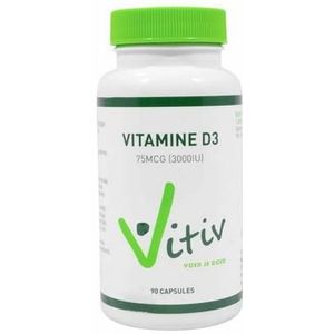 Vitiv Vitamine D3 3000IU/75mcg 90sft