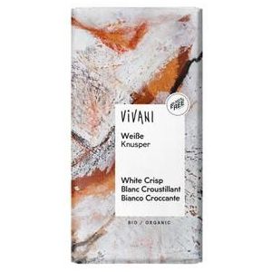 Vivani Chocolade wit met rice crispies bio 100g