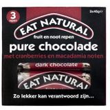 Eat Natural Pure chocolade cranberry macadamia 45 gram 3x45g