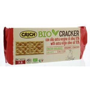Crich Crackers olijfolie met zout rood bio 250g