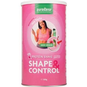 Purasana Shape & control proteine shake aardbei-framboos 350g