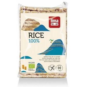 Lima Rijstwafels zout dun recht bio 130g