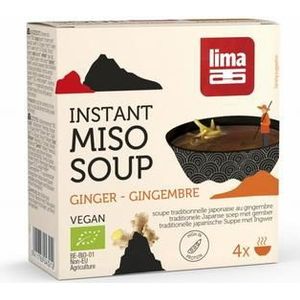 Lima Instant miso soep gember 4 x 15 gram bio 4x15g