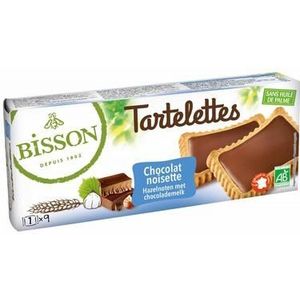 Bisson Tartelette chocolade hazelnoot bio 150g