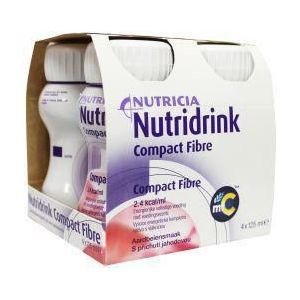 Nutridrink Compact fibre aardbei 125 gram 4st