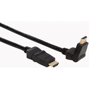 HDMI 2.0 kabel 5 meter zwart met draaibare plug