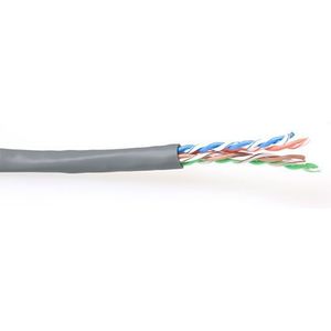 U/UTP kabel CAT6 op rol 100 meter grijs soepel