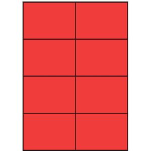 Rode A4 etiketten 105 x 74 mm (100 vel)
