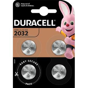 4 Duracell DL/CR 2032 knoopcel batterijen