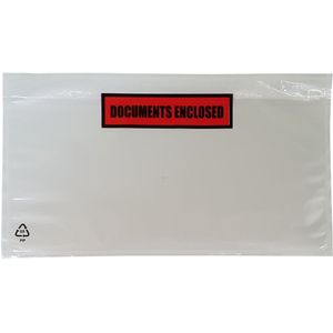 1000 Paklijstenveloppen DL 225x122mm Documents Enclosed PP