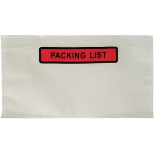 1000 Paklijstenveloppen DL 225x122mm Packing List PP