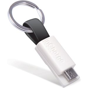 inCharge Micro-USB naar USB kabeltje zwart/wit