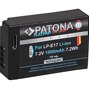 Canon LP-E17 accu met USB-C (Patona Platinum)