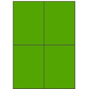 Groene A4 etiketten 105 x 148 mm (100 vel)