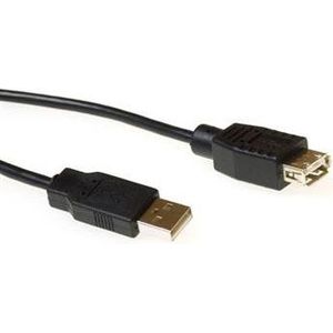 USB A 2.0 verlengkabel 0,5 meter zwart