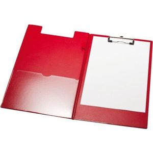 Rode klembordmap LPC A4/Folio met penlus