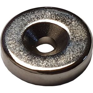 Neodymium schijfmagneet met schroefgat D15x4mm N35