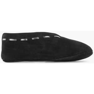 Casa Mia, Zwarte Leren Spaanse Pantoffel, Heren, Black, Maat 44, Vanharen