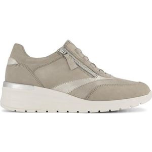 Medicus, Gouden Leren Comfort Sneaker, Dames, Gold, Maat 36, Vanharen