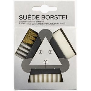 Vanharen, Driehoek Suède Borstel, Unisex, Black, Vanharen