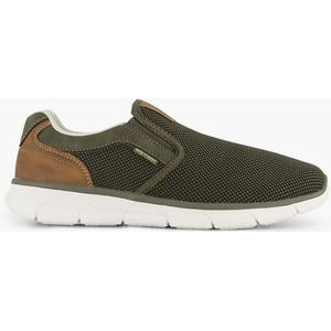 Easy Street - Slip-On - Olijfgroen - Textiel en Imitatieleer