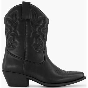 Graceland, Zwarte Cowboyboot, Dames, Black, Maat 42, Vanharen
