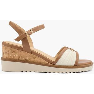 Esprit, Bruine Sandalette Sleehak, Dames, Brown, Maat 38, Vanharen