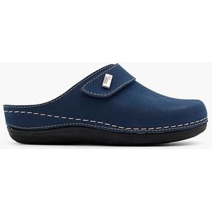 Casa Mia, Zwarte Leren Instap Pantoffel, Dames, Black, Maat 38, Vanharen
