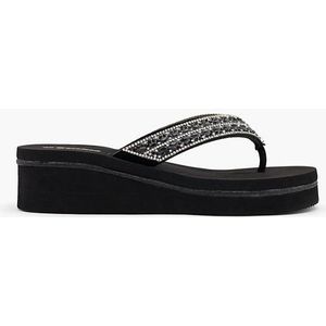 Graceland, Zwarte Teenslipper, Dames, Black, Maat 42, Vanharen
