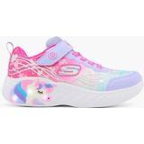 Skechers, Roze Sneaker Unicorn Dancer Met Lichtjes Klittenband, Pink, Maat 29, Vanharen