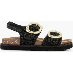 Graceland, Zwarte Sandaal, Dames, Black, Maat 38, Vanharen