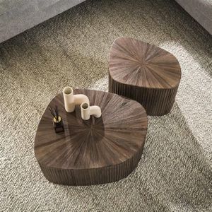 Salontafel set/2 XL driehoek Maya teak / Teak rust brown